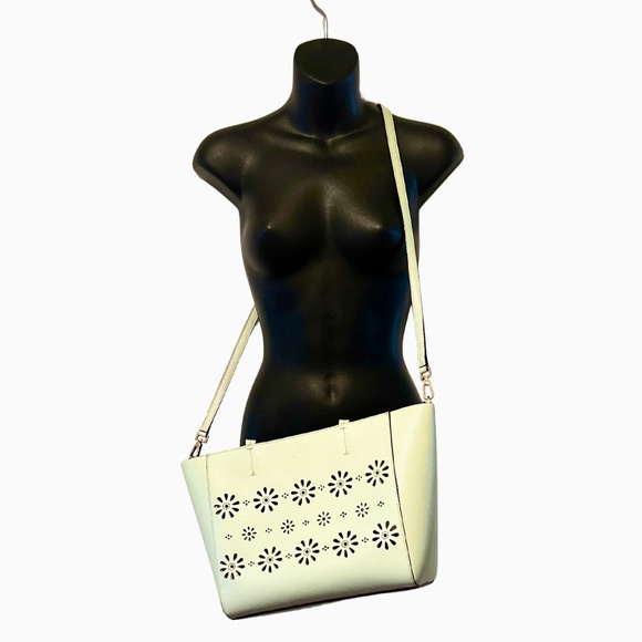 Kate Spade Elizabeth Faye Mint Splash Tote with Cross Body Shoulder Strap - Picture 13 of 14